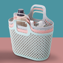 Student dormitory bathhouse bath basket portable bathroom cute storage basket toiletries Bath Blue storage basket