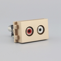 Champagne 128 Red and White audio direct plug socket module Champagne gold Lotus AV audio panel module