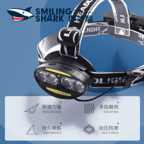 Headlight high light rechargeable super bright head mounted induction flashlight head mounted 3000 waterproof night fishing miners lamp