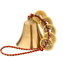 Five-Die Cain Bells Hanging a Bronze Bell Bell with a Bell ringing a Big Copper Money Bell