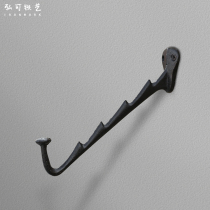 Nordic simple retro cast iron art clothing decoration adhesive hook Wall creative storage hanger porch home storage