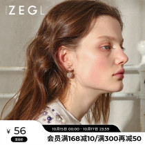ZENGLIU Baroque stud female temperament French advanced earrings 2021 New Tide earrings retro earrings