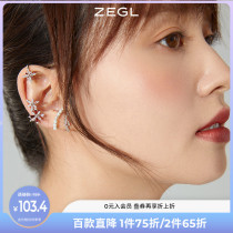 ZEGL Designer New Year Series Butterfly Knot Ear Clip Woman without earring ear bone clip Snowflake earrings Ear Ornaments