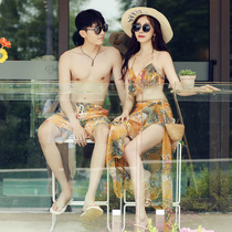 Couple swimsuit women cover belly thin conservative sexy Korea ins wind hot spring split bikini 2021 new