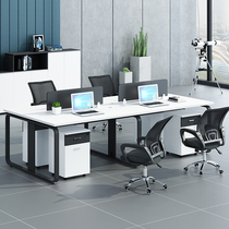 Guangzhou Jian Yoyo Hyundai 4 people with double face to face white desk chair combined position Employee desk