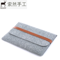 Suitable for Apple macbookpro liner bag air13 new mac air13 3-inch liner pro15 protective cover 12-inch wool felt hand-customized macp