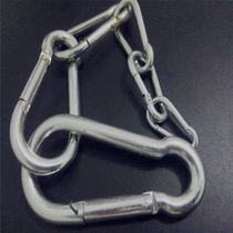  Galvanized rope hook carabiner Insurance buckle Chain connecting ring Screw Safety hook Rock climbing quick hanging spring buckle 6*60