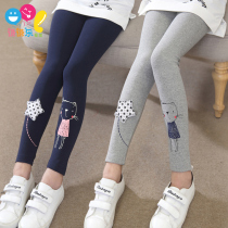 Large child hit bottom pants girl 12-15 year old Spring and autumn thin section foreign air children long pants plus suede 9 CUHK Outside Wearing Tide