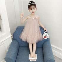 South Korean girl girl dress Summer child girl girl Skirt Ocean Air Mesh Yarn Princess Skirt Baby Pendant with skirt and summer clothes