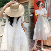 2021 new maternity dress summer dress summer skirt Korean design A word super fairy two-piece dress summer