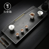 Shi Jindao Wu Jinshi tea tray whole piece of natural household stone tea table hollow drainage type light luxury modern stone tea sea