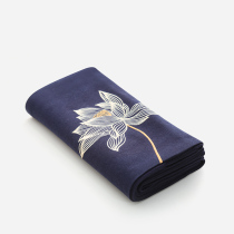 Shijindo cotton and linen hand-embroidered art tea mat new kung fu tea ceremony accessories zero with Chinese Zen tea mat