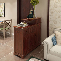American partition cabinet solid wood double-sided door multifunctional European small living room kitchen screen cabinet porch entrance hall shoe cabinet