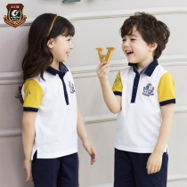 Kindergarten garden clothes Summer suit Sportswear Cotton British style mens and womens childrens class clothes Primary school school uniforms summer clothes