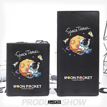 NASA co-named cute cartoon astronaut wallet short student youth personality tide card Korean version of wallet men and women