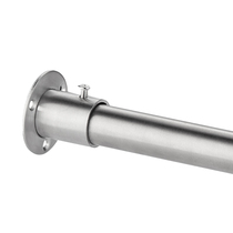 304 stainless steel wardrobe hanging pole cabinet inside 19 round tube fixed single pole Clothes Clothes bar balcony flange seat clothes fork