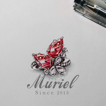 Murray jewelry custom red sapphire ring color treasure emerald necklace pendant Muriel original design