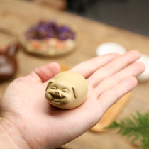 Piggy handmade Purple Sand Zodiac tea pet ornaments boutique can raise small ornaments on the tea plate Personality tea play decoration