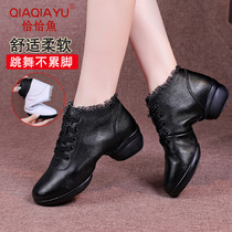 Chacha fish leather dance shoes square dance womens shoes soft bottom sailor dance shoes womens soft bottom jazz dance shoes