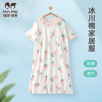 Bo En Bo love 21 new summer childrens night dress pure cotton pajamas princess night dress home camisole