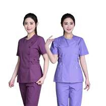 Collarless split nurse suit suit Hand wash clothes Long and short sleeves Hospital operating room oral cosmetic work clothes