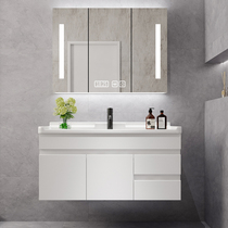Nordic luxury bathroom cabinet smart mirror cabinet toilet wash table ceramic wash basin basin cabinet combination