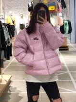 2021 autumn and winter NK down jacket patent leather bright side short warm sports bread cotton-padded jacket women's CU6713-676-140
