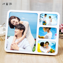 Creative photo frame setting up table and washing photos Customized childrens photo studio photo frame simple one-piece combination photo stand to wash photos