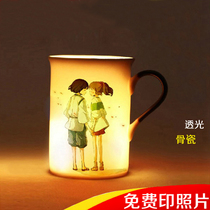 Bone China color-changing cup to map custom printed photo diy mug photo custom heating color-changing couple water cup