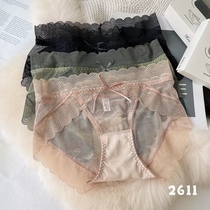 3 strips of Hui Chi Xin 2611 Sexy High Fork Hot Girl Net Yarn Method Lace Lady Breathable Light And Thin Woman Triangle Underwear