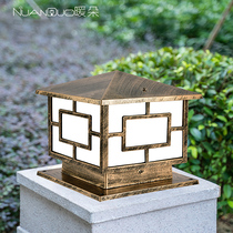 Warm Flower Post Head Lamp Outdoor Courtyard Lamp Wall Gate Lamp Waterproof Villa Garden View LED Home Door Column Lamp