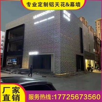 Manufacturer professional customized fluorocarbon baking lacquer hollowed-out carved flower light transmission shaped aluminum veneer curtain wall door head decorative engineering