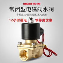 Delixi solenoid valve water valve 220V normally closed switch valve air valve 12 electric valve water control valve 24 water pipe electronic valve