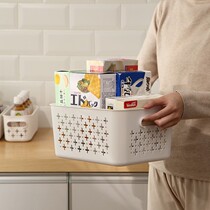 Desktop storage box kitchen seasoning sundries storage basket office dormitory cosmetics bathroom snack finishing basket