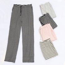 Modale Sleeping Pants Woman Long Pants Spring Autumn Loose Slim pure cotton big code casual sports striped home pants can be worn out