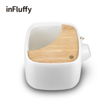 inFluffy Rongli-solid wood litter bowl super large size closed top-Entry Large Space anti-belt toilet