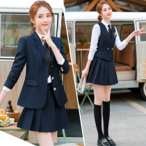 Spring and autumn kindergarten teacher garden uniform fashion college style High school student uniform set Kindergarten jk uniform set