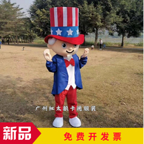 New Uncle Sam cartoon doll costume performance promotional props human wearing doll activity doll full body headgear