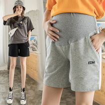 Pregnant womens shorts womens summer wear summer thin fashion low waist loose wide leg five-point pants bottoming shorts summer clothes