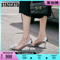 Thagatu 2022 Summer new fairy Shoes Butterfly Wedding Shoes Water Crystal Shoes Fine Heels single shoes 9NW79AQ2