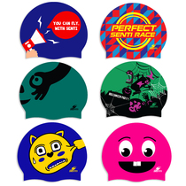 Korean Senti mens and womens silicone swimming cap comfortable not lilt head cute fashion professional training ear hat
