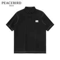 (Shopping mall same) Taiping Bird Mens 2021 summer New Line polo shirt Korean tide B1DBB2428