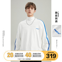 Taiping Bird mens 2020 winter new white terry round neck pullover loose sweater mens trend jacket