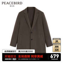 Peacebird Mens Coat Casual Fashion Trend Comfortable Coat B1AAB4207