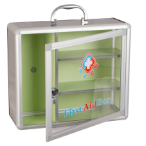 Safety small medicine box transparent home medicine containing storage box aluminum alloy medicine box portable medical box