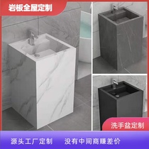Rock board washing machine wash basin countertop basin can be customized cut corner balcony outdoor sink marble column
