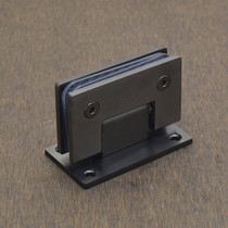 Precision casting 304 stainless steel bathroom clip iron black glass clip shower room glass hinge 90 degrees