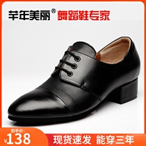 Beautiful mens square dance shoes adult modern dance shoes dancing shoes soft bottom social dance shoes men