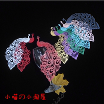 60 color peacock personality red wine wine decoration card party name card wedding seat card table seat card