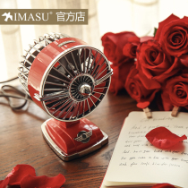 IMASU aromatherapy fan USB small large wind silent fan desktop ornaments creative mini car furnishings
